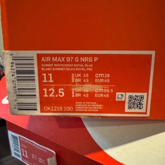 Nike Air Max 97 Golf (Tie Dye) Size 11 - Picture 3 of 3